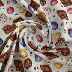 Tricoline Páscoa Ovos e Barra De Chocolate 5 metros