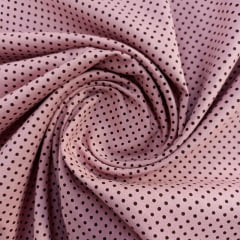 Tricoline Poá Pequeno Rosa e Marrom 5 Metros  