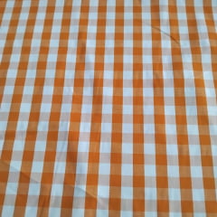 Tricoline Xadrez 1cm Fio Tinto P laranja 5 metros Tricoline Xadrez 1cm Fio Tinto P laranja 5 metros