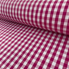 Tricoline Xadrez 1cm Fio Tinto P Pink 5 metros 