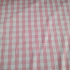 Tricoline Xadrez 1cm Fio Tinto P Rosa BB 5  metros 