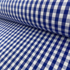 Tricoline Xadrez 1cm Fio Tinto P Royal 5  metros