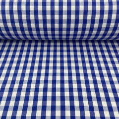 Tricoline Xadrez 1cm Fio Tinto P Royal 5  metros