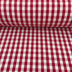  Tricoline Xadrez 1cm Fio Tinto P Vermelho 5 metros 