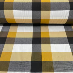 Tricoline Xadrez Amarelo