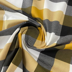 Tricoline Xadrez Amarelo