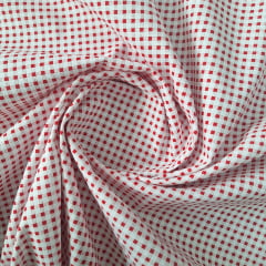 Tricoline Xadrez PP Vermelho 5Metros Tricoline Xadrez PP Vermelho 5Metros