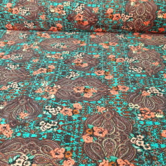 Bengaline Floral fundo Verde Bengaline Floral fundo Verde