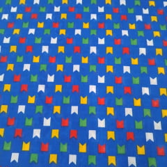 Chita Algodão Festa Junina Bandeirinha Fundo Azul Chita Algodão Festa Junina Bandeirinha Fundo Azul