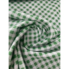 Chita Algodão Xadrez Verde