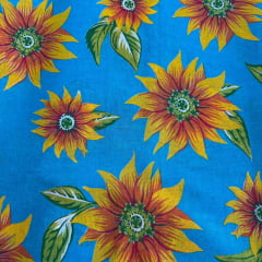 Chita de Algodão Floral Azul