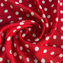 Crepe Dunas Poa  Vermelho 