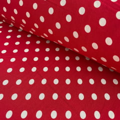 Crepe Dunas Poa  Vermelho 