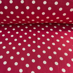 Crepe Dunas Poa Vermelho Escuro Crepe Dunas Poa Vermelho Escuro
