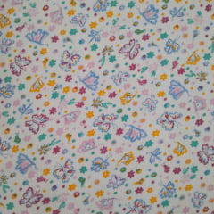 Flanela Cueiro Borboleta Branco