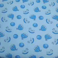 Flanela Cueiro Estrelas Azul BB