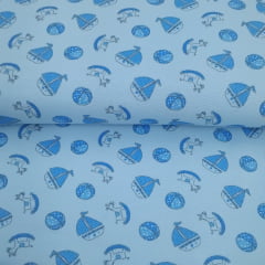 Flanela Cueiro Estrelas Azul BB