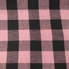 Flanela Xadrez Quadriculado Tamanho  M  Rosa Claro