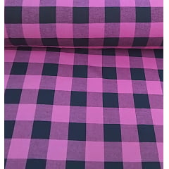 Flanela Xadrez Quadriculado Tamanho G Rosa Pink