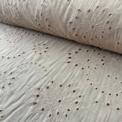 Laise Bordada Bege Escuro