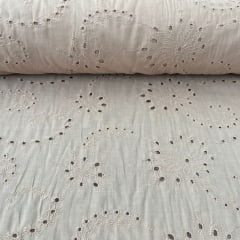 Laise Bordada Bege Escuro