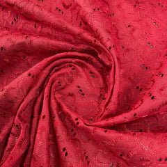 Laise Bordado Austríaco Vermelho