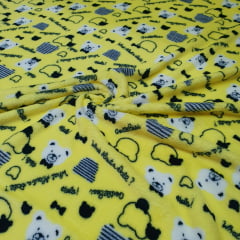 Malha Soft Ursinho Amarelo Malha Soft Ursinho Amarelo