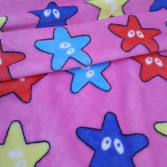 Manta Soft Estrelas Rosa