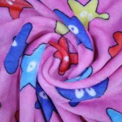 Manta Soft Estrelas Rosa