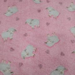 Manta Fleece Ovelhas Fundo Rosa Manta Fleece Ovelhas Fundo Rosa