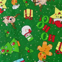 Oxford Natalino Alto Relevo fundo Verde