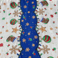 Oxford Natalino Alto Relevo Renas Azul