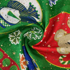 Oxford Natalino Alto Relevo Urso Verde