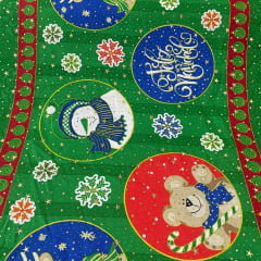 Oxford Natalino Alto Relevo Urso Verde