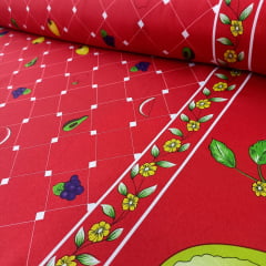 Oxford Estampado Frutas Vermelho