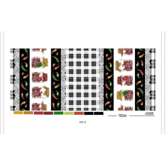 Oxford Estampado Pimenta Preto