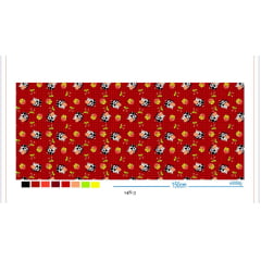 Oxford Estampado Vaquinha  Vermelha