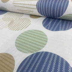 Percal 150 Fios Bolas Fundo Branco