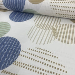 Percal 150 Fios Bolas Fundo Branco