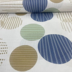 Percal 150 Fios Bolas Fundo Branco Percal 150 Fios Bolas Fundo Branco