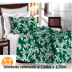 Percal Floral fundo Verde Percal Floral fundo Verde