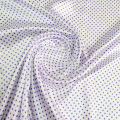 Cetim Poá Branco com Roxo Cetim Poá Branco com Roxo