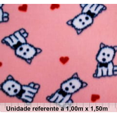 Tecido Soft Cachorro Fundo Rosa Novo Tecido Soft Cachorro Fundo Rosa Novo