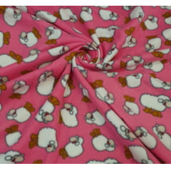 Tecido Soft Novo Ovelha Rosa Tecido Soft Novo Ovelha Rosa
