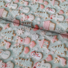Tricoline Digital Natal Bonecos De Neve