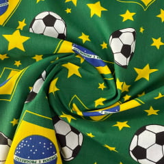 Tricoline  Brasil Fundo Verde