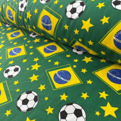 Tricoline  Brasil Fundo Verde