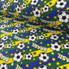 Tricoline Brasil Verde  Amarelo Azul