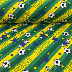 Tricoline Brasil Verde e Amarelo Tricoline Brasil Verde e Amarelo