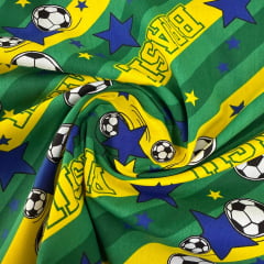 Tricoline Brasil Verde e Amarelo